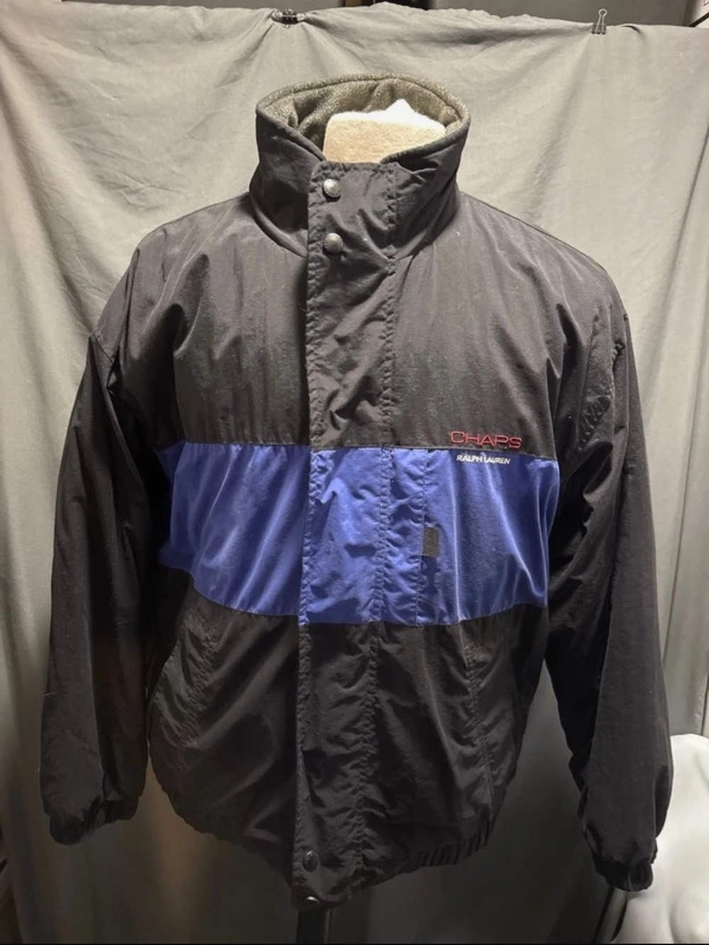 Ralph Lauren Black and Blue Men’s Windbreaker Jacket